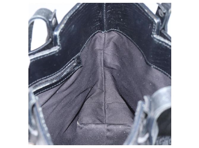 GUCCI GG Canvas Tote Bag Schwarz Silber 107757 Auth 156922 - Ansicht 18