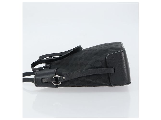 GUCCI GG Canvas Tote Bag Schwarz Silber 107757 Auth 156922 - Ansicht 4