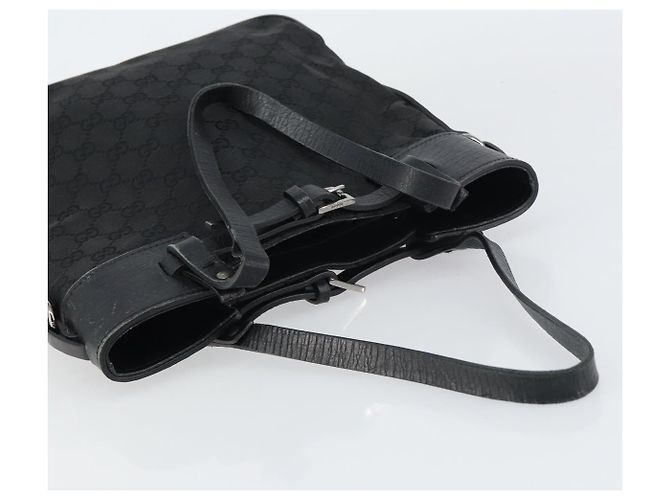GUCCI GG Canvas Tote Bag Schwarz Silber 107757 Auth 156922 - Ansicht 6