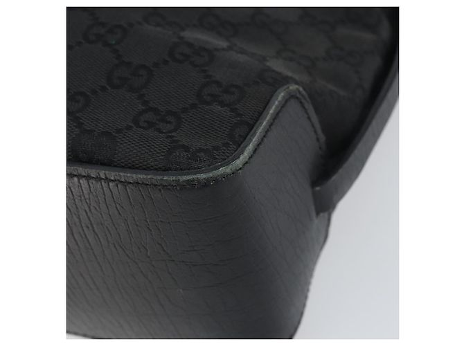 GUCCI GG Canvas Tote Bag Schwarz Silber 107757 Auth 156922 - Ansicht 9