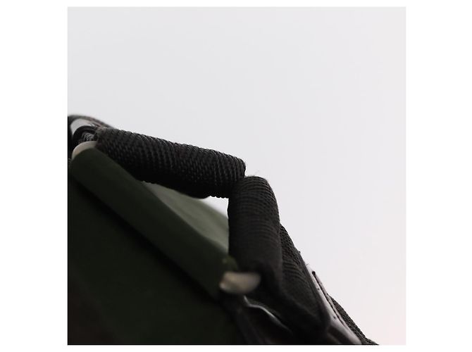 PRADA Backpack Nylon Khaki Silver Auth ti3500 Silvery - view 15