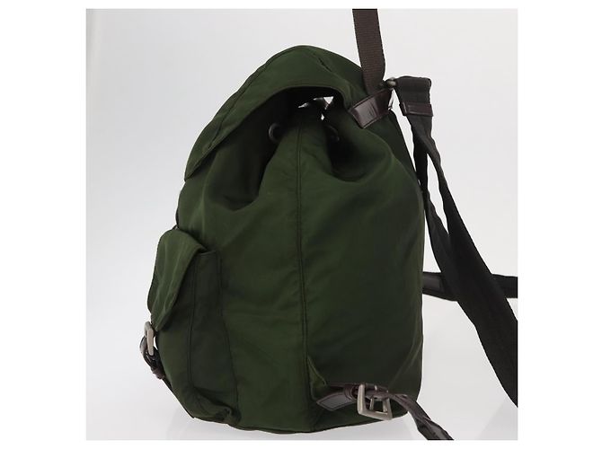 PRADA Backpack Nylon Khaki Silver Auth ti3500 Silvery - view 3