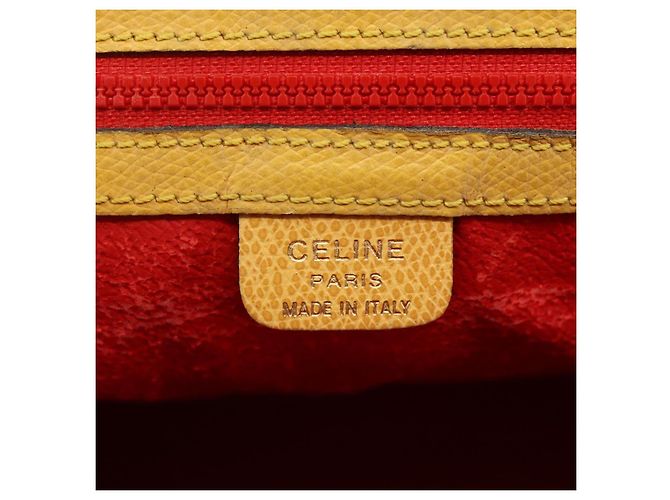 Céline Borsa a mano CELINE in pelle 2 in 1 oro giallo Auth 156864 D'oro - vista 12