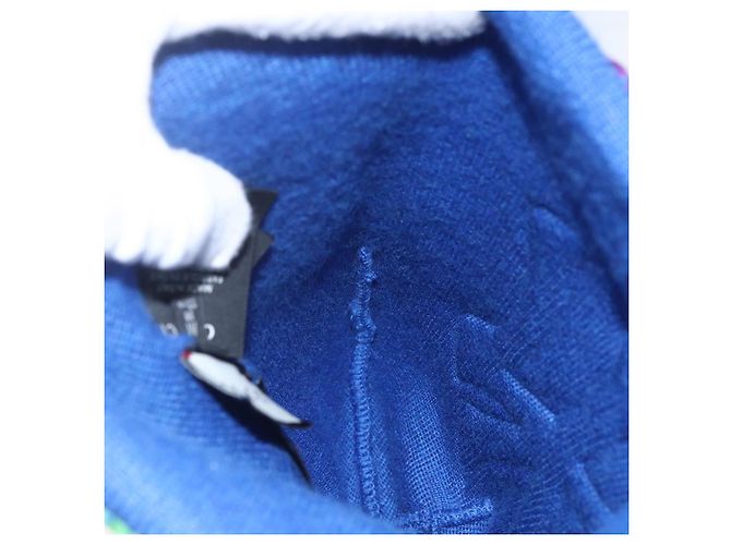 GUCCI NY Strickstoffmütze aus Wolle Blau Auth am10088V - Ansicht 9