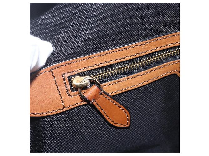 Bolsa de mão Nova Check em PVC da BURBERRY 2 vias Bege Ouro Auth fm4955 Dourado - vista 20