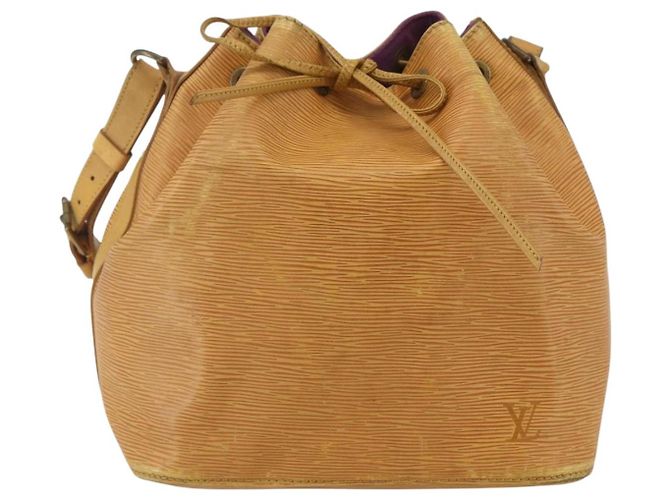 Noe LOUIS VUITTON Borsa a Spalla Petit Noé Epi Gialla M44109 LV Auth ka711 Giallo - vista 13