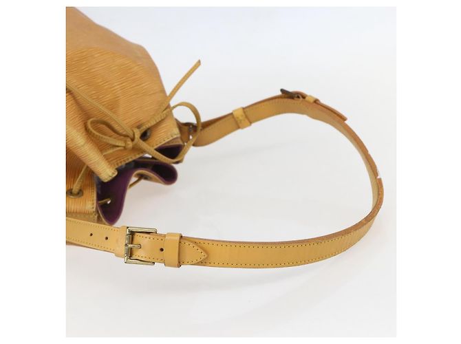 Noe LOUIS VUITTON Borsa a Spalla Petit Noé Epi Gialla M44109 LV Auth ka711 Giallo - vista 7