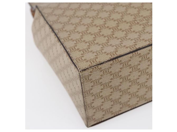 Céline Borsa a mano in tela Macadam CELINE PVC beige oro Auth mr1651 D'oro - vista 16