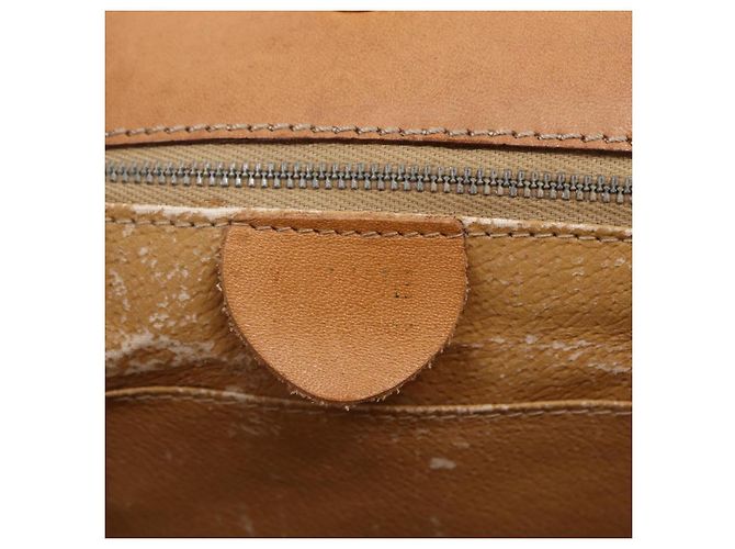 Céline Borsa a mano in tela Macadam CELINE PVC beige oro Auth mr1651 D'oro - vista 18
