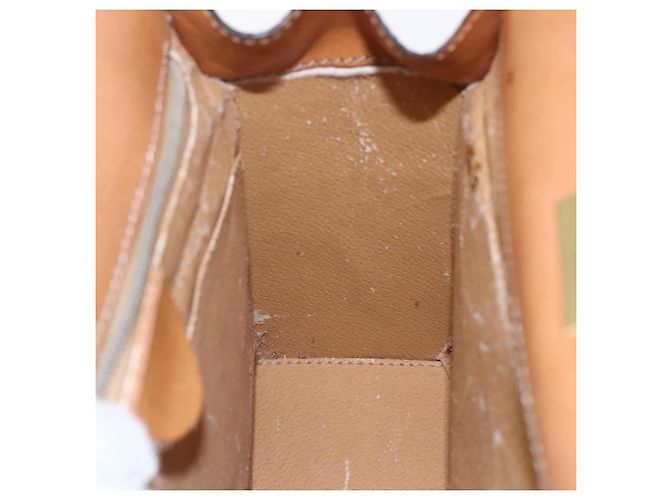 Céline Borsa a mano in tela Macadam CELINE PVC beige oro Auth mr1651 D'oro - vista 21