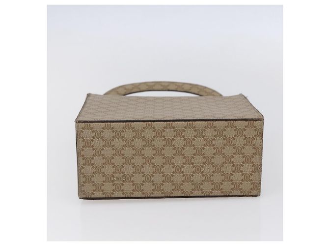Céline Borsa a mano in tela Macadam CELINE PVC beige oro Auth mr1651 D'oro - vista 5