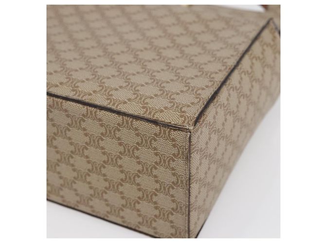 Céline Borsa a mano in tela Macadam CELINE PVC beige oro Auth mr1651 D'oro - vista 9