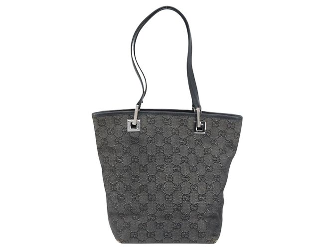 GUCCI GG Canvas Tote Bag Schwarz Silber 31244 Auth 151644 - Ansicht 13