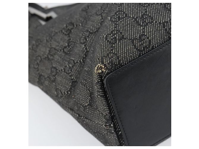 GUCCI GG Canvas Tote Bag Schwarz Silber 31244 Auth 151644 - Ansicht 14