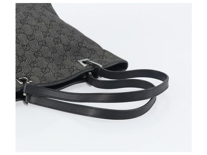GUCCI GG Canvas Tote Bag Schwarz Silber 31244 Auth 151644 - Ansicht 7