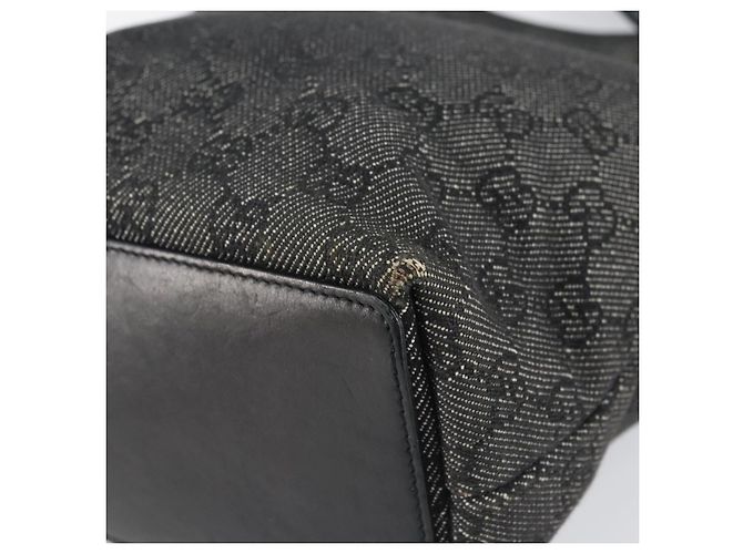 GUCCI GG Canvas Tote Bag Schwarz Silber 31244 Auth 151644 - Ansicht 9