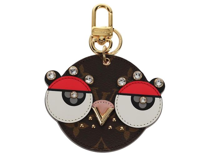LOUIS VUITTON Monograma Llavero Charm Cara de Animal M68216 LV Auth 143032M - vista 2