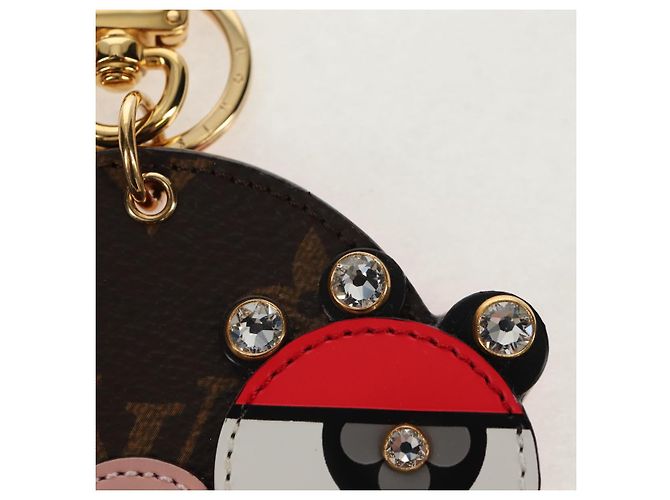 LOUIS VUITTON Monograma Llavero Charm Cara de Animal M68216 LV Auth 143032M - vista 4