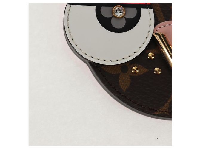 LOUIS VUITTON Monograma Llavero Charm Cara de Animal M68216 LV Auth 143032M - vista 5