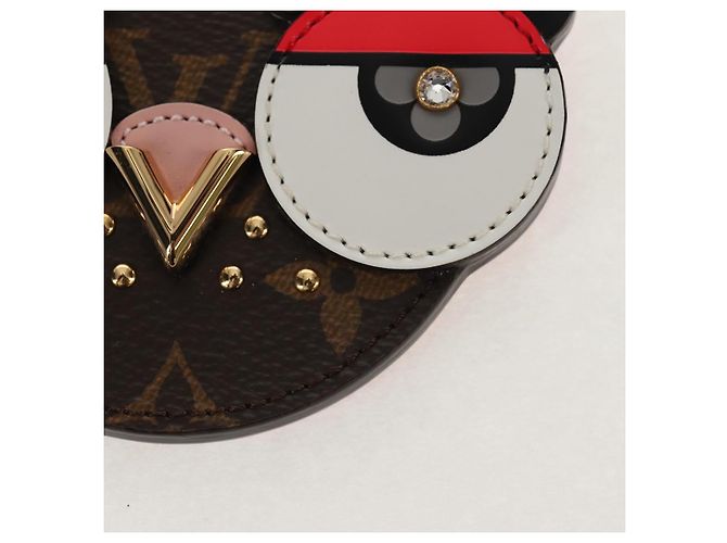 LOUIS VUITTON Monograma Llavero Charm Cara de Animal M68216 LV Auth 143032M - vista 6
