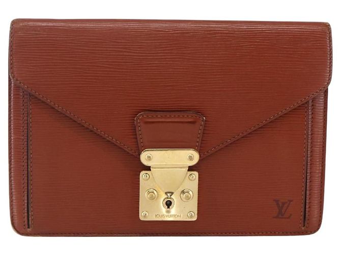 LOUIS VUITTON Borsa a Mano Dragonne Epi Serie Marrone M52618 LV Auth th6531 - vista 13