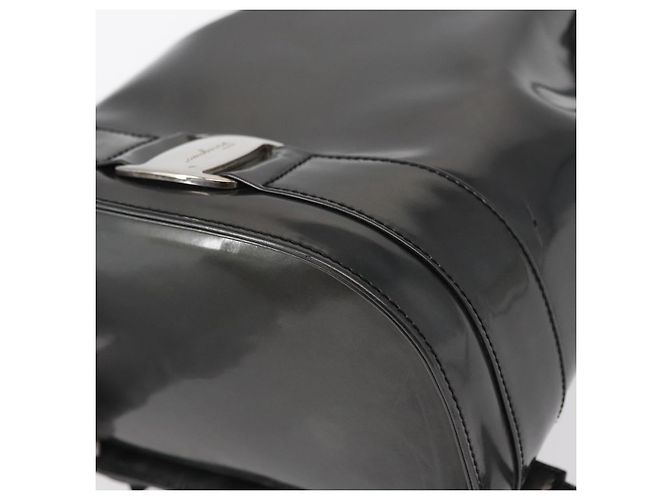 Salvatore Ferragamo Vala Backpack Leather Silver Auth BA8422 Silvery - view 15