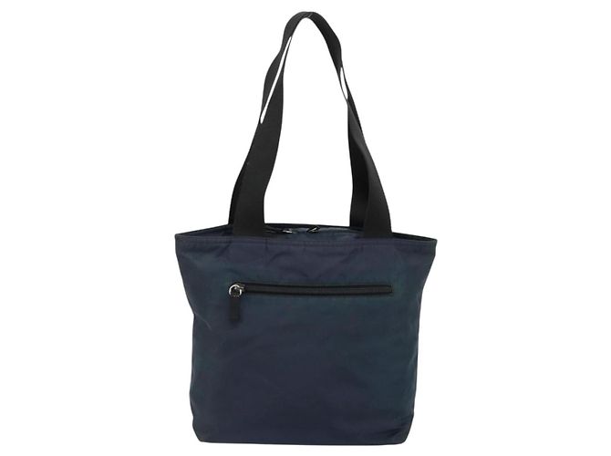 Borsa Tote PRADA in nylon blu navy argento autentica ar13817 - vista 2