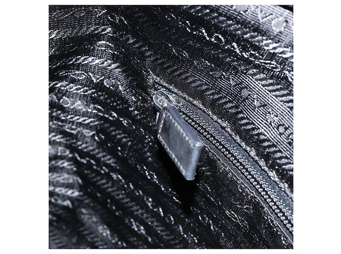 Borsa Tote PRADA in nylon blu navy argento autentica ar13817 - vista 22