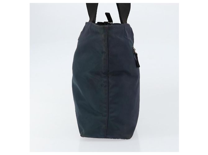 Borsa Tote PRADA in nylon blu navy argento autentica ar13817 - vista 4