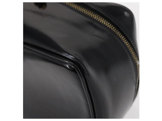 Borsa a mano Vanity Bamboo GUCCI in pelle verniciata nera e oro 032 1705 0150 Auth 151500 Nero D'oro - vista 15