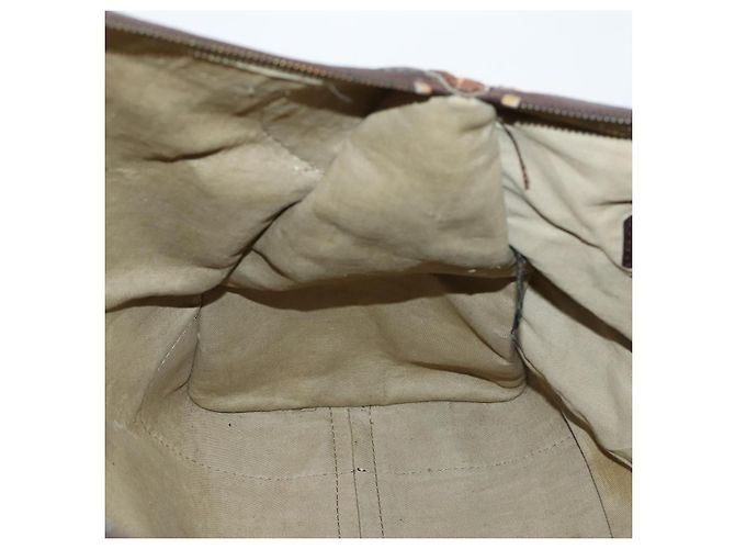 Borsa Boston in tela Trotter Christian Dior Beige Oro Auth 154737 - vista 19