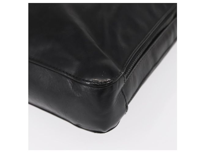 Autre Marque Borsa clutch in pelle Intrecciato Bottega Veneta nera Auth bs31360 - vista 14