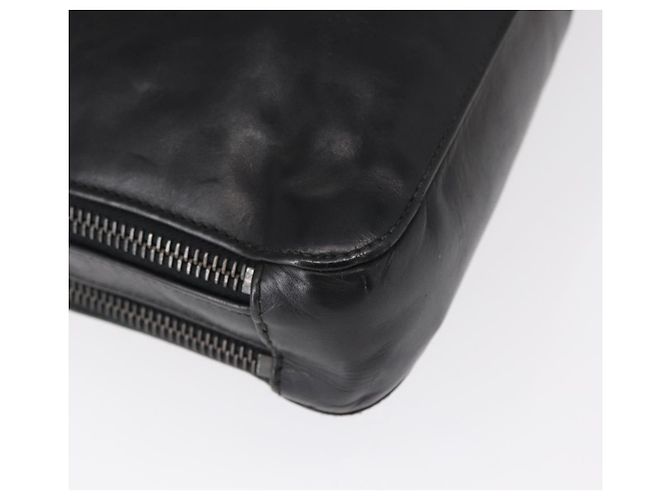 Autre Marque Borsa clutch in pelle Intrecciato Bottega Veneta nera Auth bs31360 - vista 15