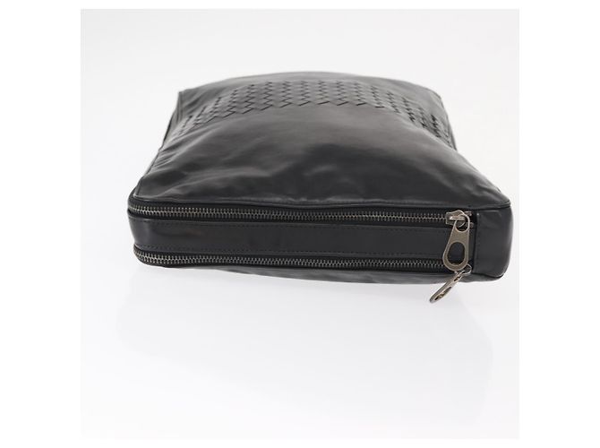 Autre Marque Borsa clutch in pelle Intrecciato Bottega Veneta nera Auth bs31360 - vista 4