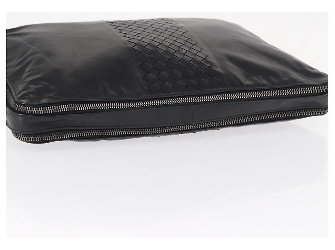 Autre Marque Borsa clutch in pelle Intrecciato Bottega Veneta nera Auth bs31360 - vista 5