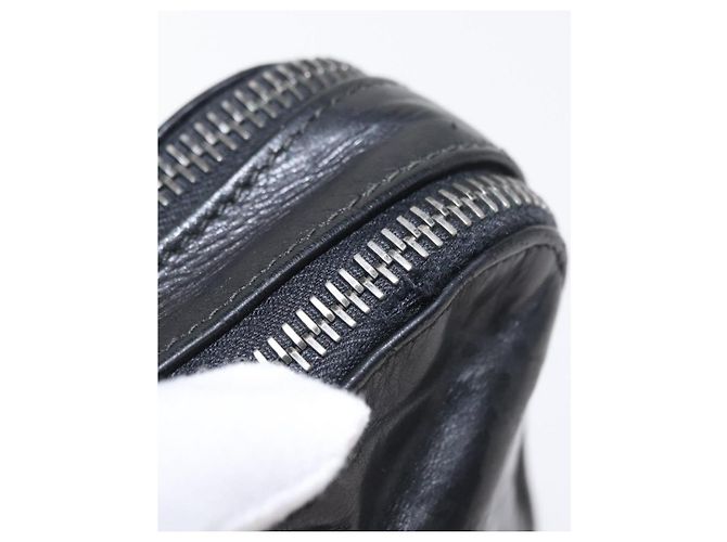 Autre Marque Borsa clutch in pelle Intrecciato Bottega Veneta nera Auth bs31360 - vista 9