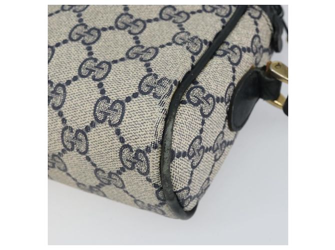 Gucci Borsa a Spalla GG Supreme Sherry Line PVC Navy Gold 010 378 Auth 155553 D'oro Blu navy - vista 15