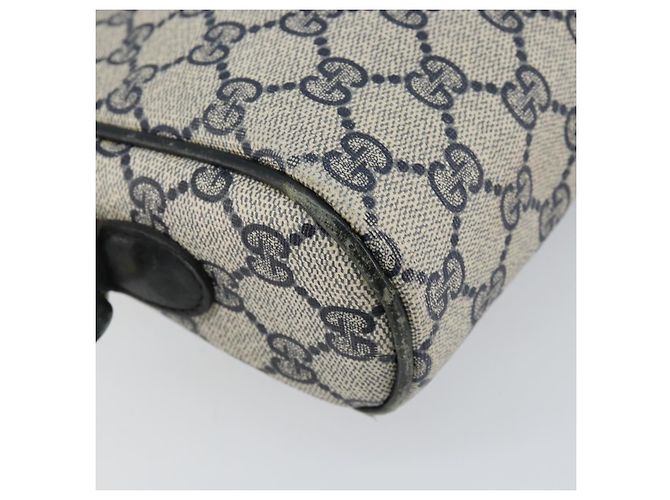 Gucci Borsa a Spalla GG Supreme Sherry Line PVC Navy Gold 010 378 Auth 155553 D'oro Blu navy - vista 16