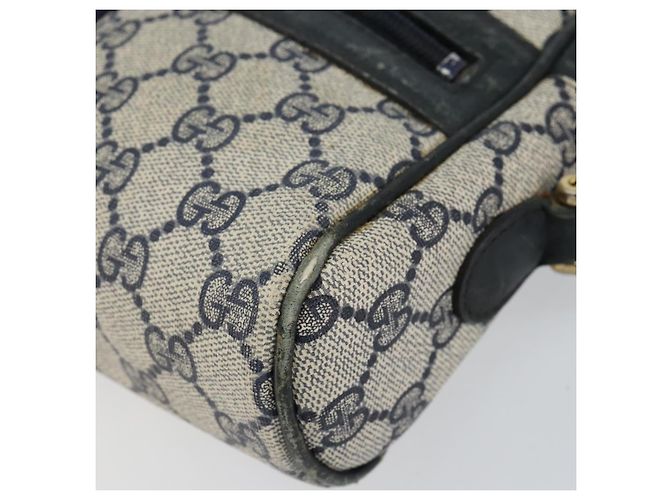 Gucci Borsa a Spalla GG Supreme Sherry Line PVC Navy Gold 010 378 Auth 155553 D'oro Blu navy - vista 9