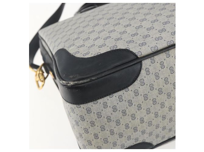 Gucci Borsa a mano Micro GG Supreme in PVC Navy Gold 002 58 0033 Auth 151506 D'oro Blu navy - vista 16
