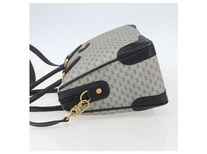 Gucci Borsa a mano Micro GG Supreme in PVC Navy Gold 002 58 0033 Auth 151506 D'oro Blu navy - vista 3
