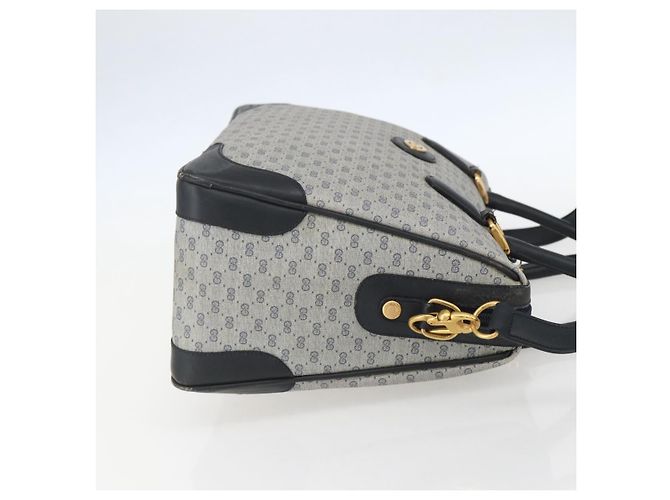 Gucci Borsa a mano Micro GG Supreme in PVC Navy Gold 002 58 0033 Auth 151506 D'oro Blu navy - vista 4