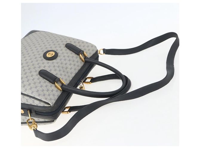 Gucci Borsa a mano Micro GG Supreme in PVC Navy Gold 002 58 0033 Auth 151506 D'oro Blu navy - vista 8