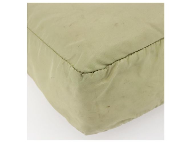 Borsa Tote PRADA Nylon Verde Argento Auth 153132 - vista 15
