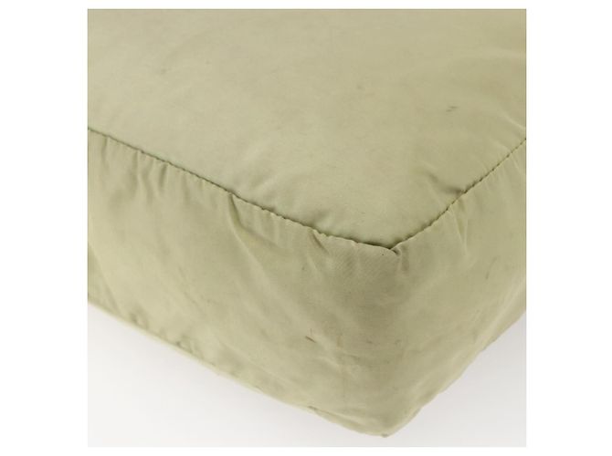 Borsa Tote PRADA Nylon Verde Argento Auth 153132 - vista 16