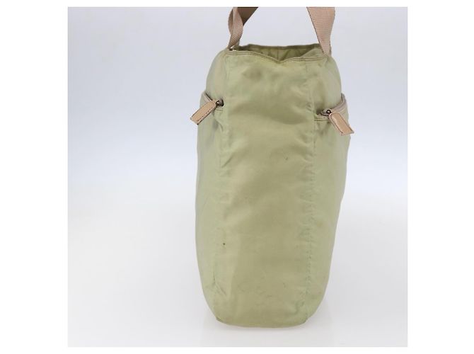 Borsa Tote PRADA Nylon Verde Argento Auth 153132 - vista 3