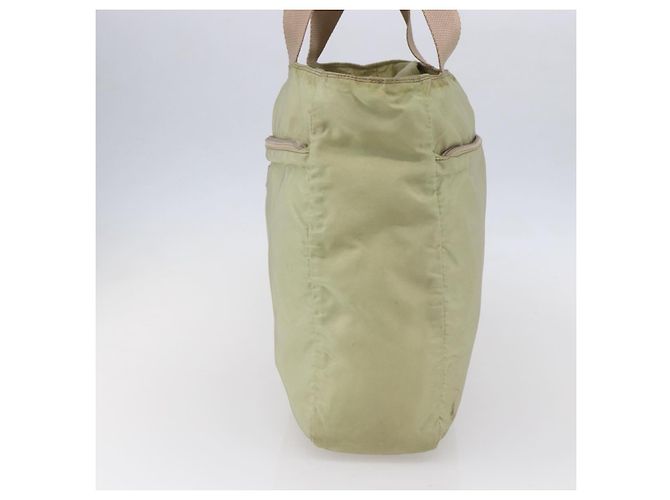 Borsa Tote PRADA Nylon Verde Argento Auth 153132 - vista 4