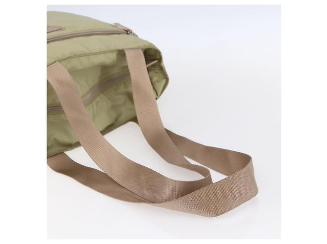 Borsa Tote PRADA Nylon Verde Argento Auth 153132 - vista 7