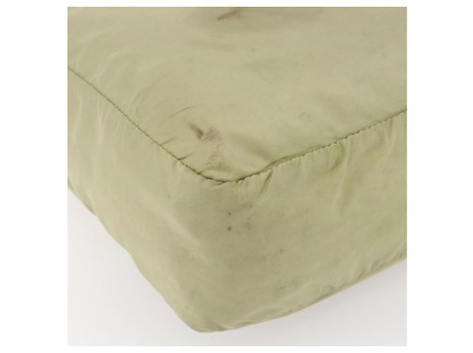 Borsa Tote PRADA Nylon Verde Argento Auth 153132 - vista 9