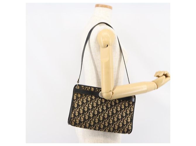 Bolsa de Ombro em Lona Trotter Christian Dior Azul Auth 156000 Azul marinho - vista 19